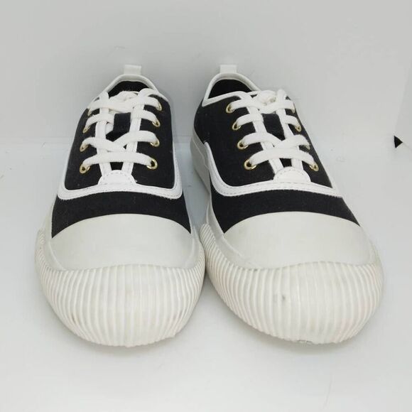 MIX NO. 6 Designer Women's Pre-owned Black/White Lace-up Sneakers - sz. 7 1/2M - Picture 2 of 6